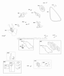 Radiator Fan Water Pump Vee-Belt Diagram and Parts List for 473177-0100-E1  Briggs and Stratton Engine